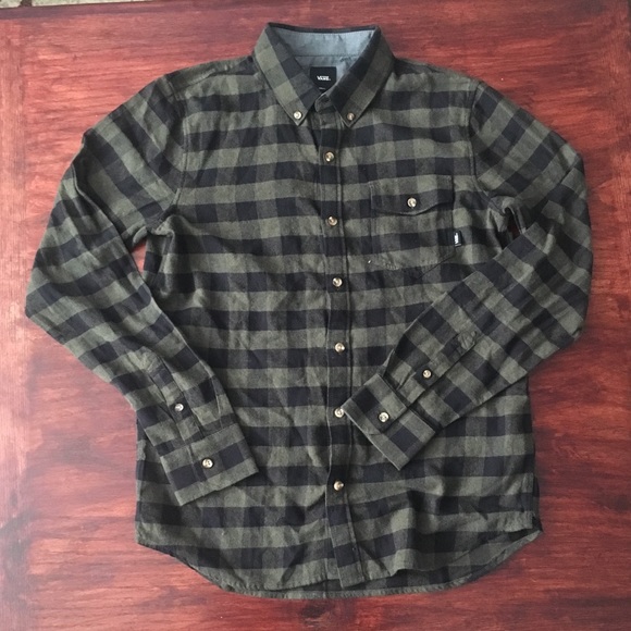 vans green flannel